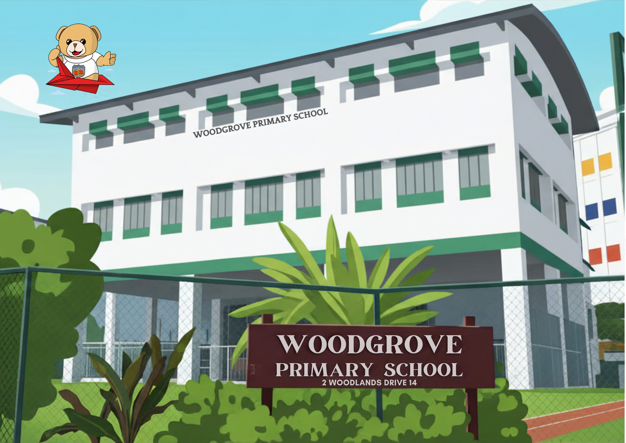 Animated picture of school